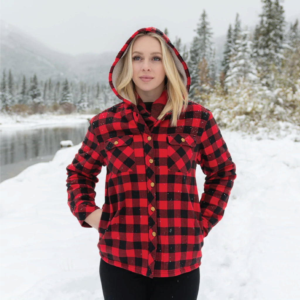 WOMANS SHERPA LINED FLANNEL