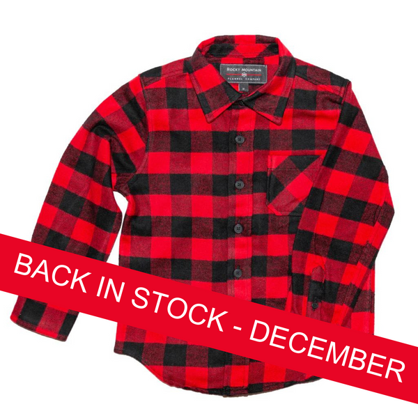 Toddlers Red and Black Buffalo Check Flannel