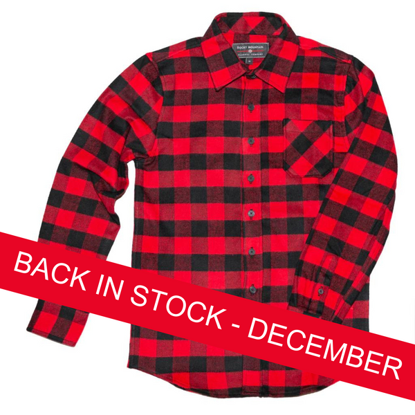 Kids Red Black Buffalo Check Shirt