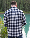 812 Navy Cream Buffalo Check Check Men's Flannel Shirt