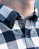 812 Navy Cream Buffalo Check Check Men's Flannel Shirt