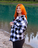 412 My Boyfriend's Shirt - Black and White Buffalo Check
