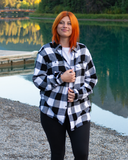412 My Boyfriend's Shirt - Black and White Buffalo Check