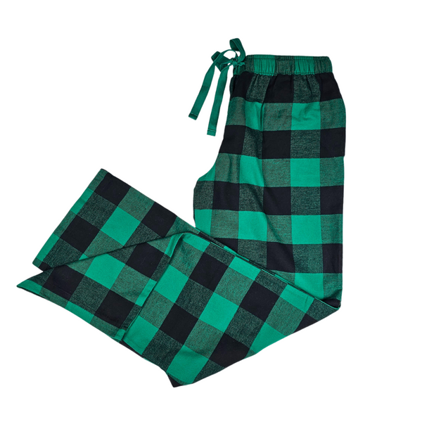 Green and black buffalo plaid pajama pant hotsell