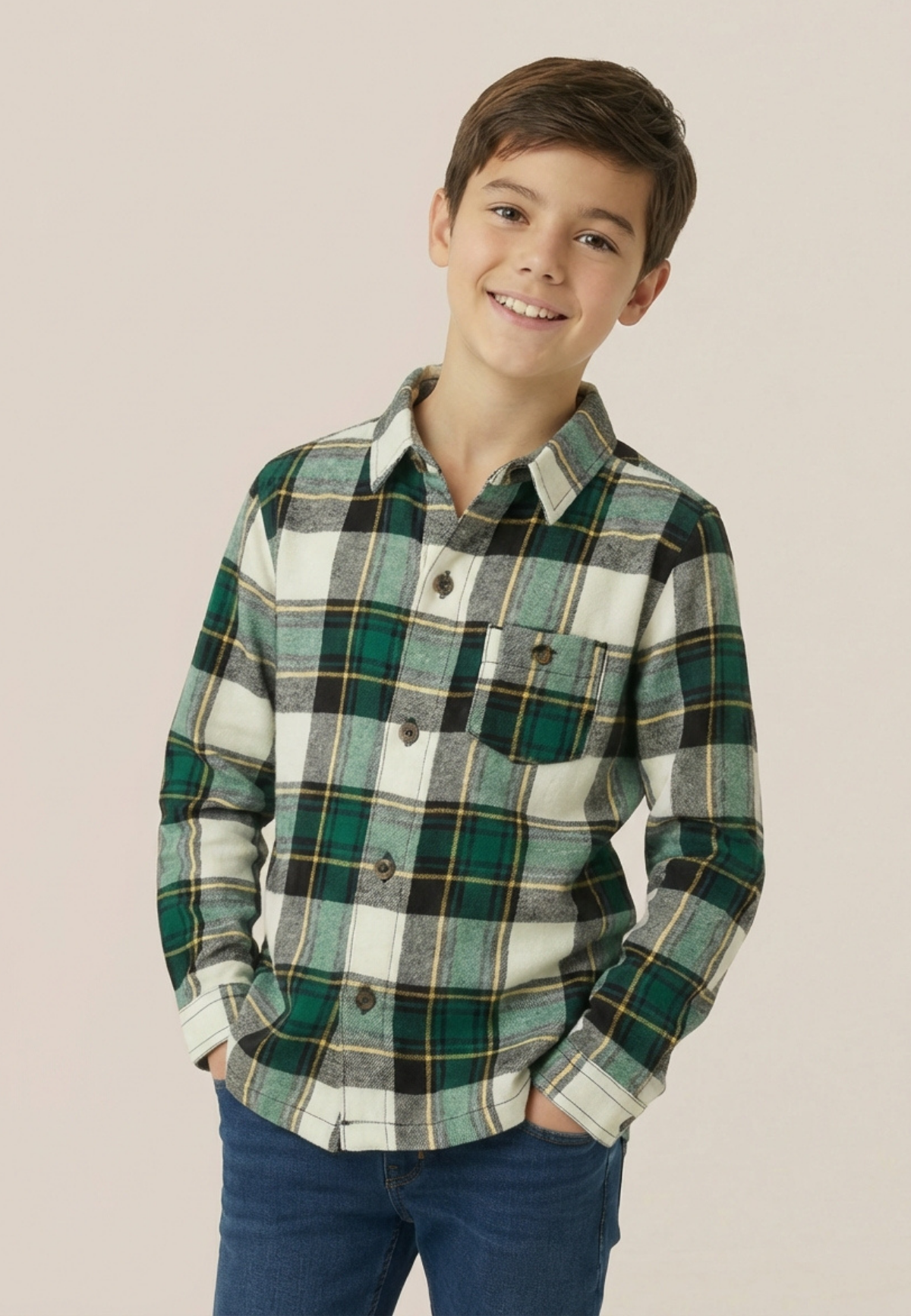 dress gordon flannel shirt Gordon Plaid Button-Front Shirt Dress