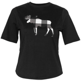 Ladies Black Moose T-Shirt