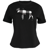 Ladies Black Moose T-Shirt