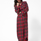1003 / Woman's Long Flannel Nightshirt / Royal Stewart Tartan