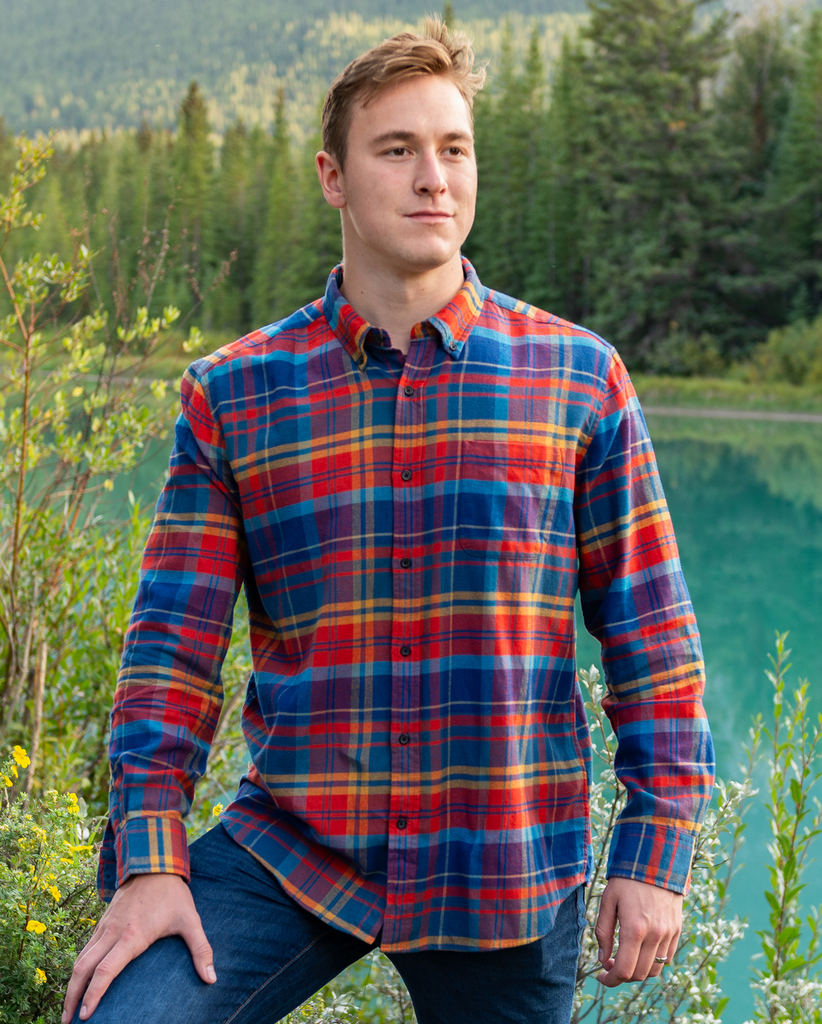 812 Orange Men's Flannel Shirt