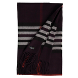 Classic Oversized Plaid Scarf in Plum
