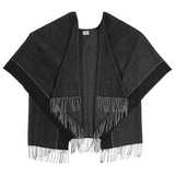 Plaid Ruana (Poncho) in Mountain Grey