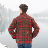 Sherpa Lined Flannel Shirt Mens Maple Leaf Tartan