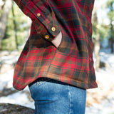 Flannel Sherpa Hooded Jacket in Maple Leaf Tartan