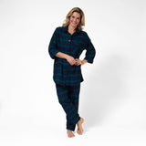 115/ Easy Fit 2 Pc. Flannel Pyjamas / Black Watch Tartan
