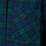 Rocky Mountain Flannel Long Flannel Nightshirt in Black Watch Pocket View. Made in Canada
