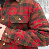 Sherpa Lined Flannel Shirt Mens Maple Leaf Tartan
