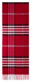 Classic Cashmink Plaid Scarf in Red