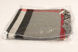 Blanket Throw in Grey and Red