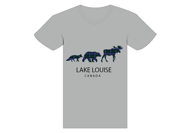 Grey Lake Louise 3 Animal T-Shirt