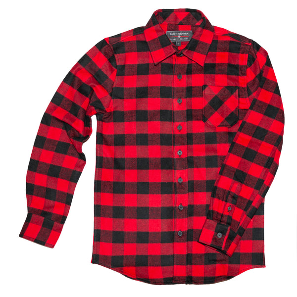 Kids Red Black Buffalo Check Shirt