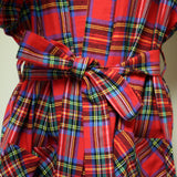 Kimono Flannel Robe in Royal Stewart