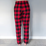115/ Easy Fit 2 Pc. Flannel Pyjamas / Large Buffalo Check Red/Black