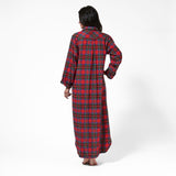 Rocky Mountain Flannel Long Flannel Nightshirt in Royal Stewart Tartan Back View