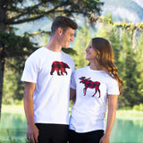 Ladies Red Moose T-Shirt