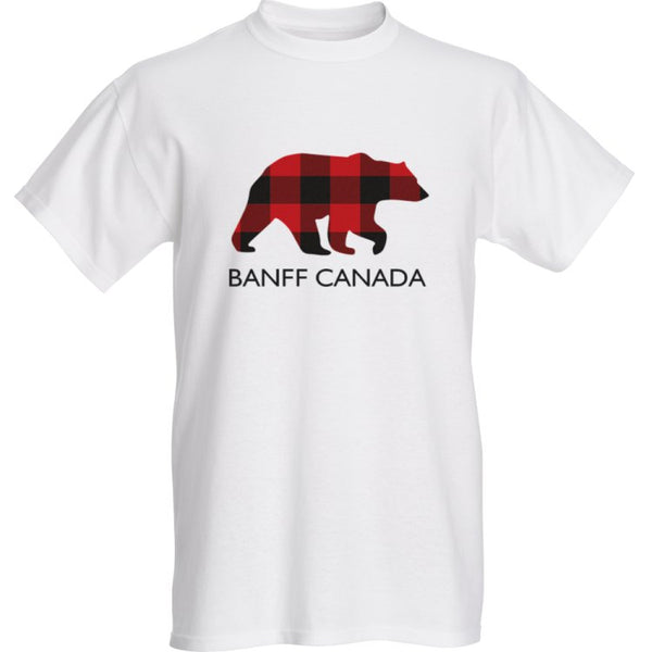 Classic Red Bear T-Shirt With Banff Canada