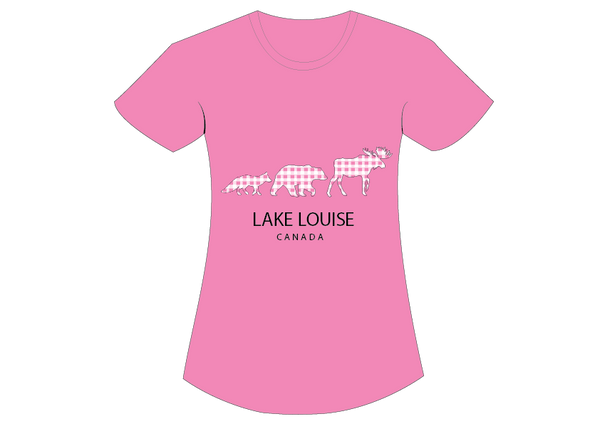 Pink Lake Louise 3 Animal T-Shirt