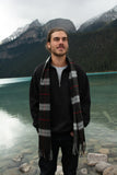 Classic Cashmink Plaid Scarf in Black