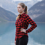 615 / Women's Flannel Shirt in Red/Black Buffalo Check