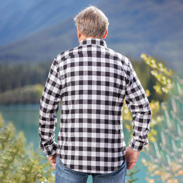 1012 European Cut Black & White Rocky Mountain Flannel Company