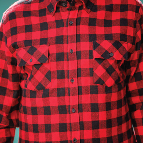 1012 European Cut Red & Black Rocky Mountain Flannel Company