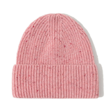 100% Wool Confetti Beanie - Pink