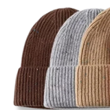 100% Wool Confetti Beanie - Chocolate