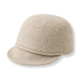 100% Wool Dome Cap - Ivory