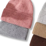 100% Wool Confetti Beanie - Light Grey