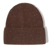 100% Wool Confetti Beanie - Chocolate