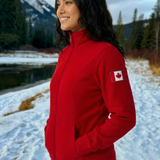 Full Zip Fitted Canadian Jacket In Red