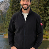 Full Zip Relaxed Jacket In Black