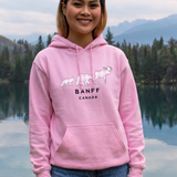 Adults Pink 3 Animals with Banff Hoodie