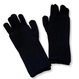Black 3-in-1 Wool-blend Knit Gloves