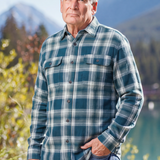 412 Men's Jade Vintage Plaid Flannel Shirt