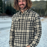 412 Men’s Black / Cream Plaid Shirt