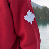 Full Zip Canada Jacket Hoody In Red