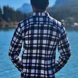 412 Men's Black and White Check Flannel Shirt