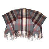 Boucle Ruana in grey and rose