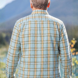 912 Men’s Teal and Orange Plaid Shirt
