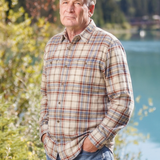 912 Shades of Beige Plaid Shirt